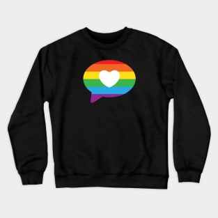 LGBT Pride Rainbow Heart Crewneck Sweatshirt